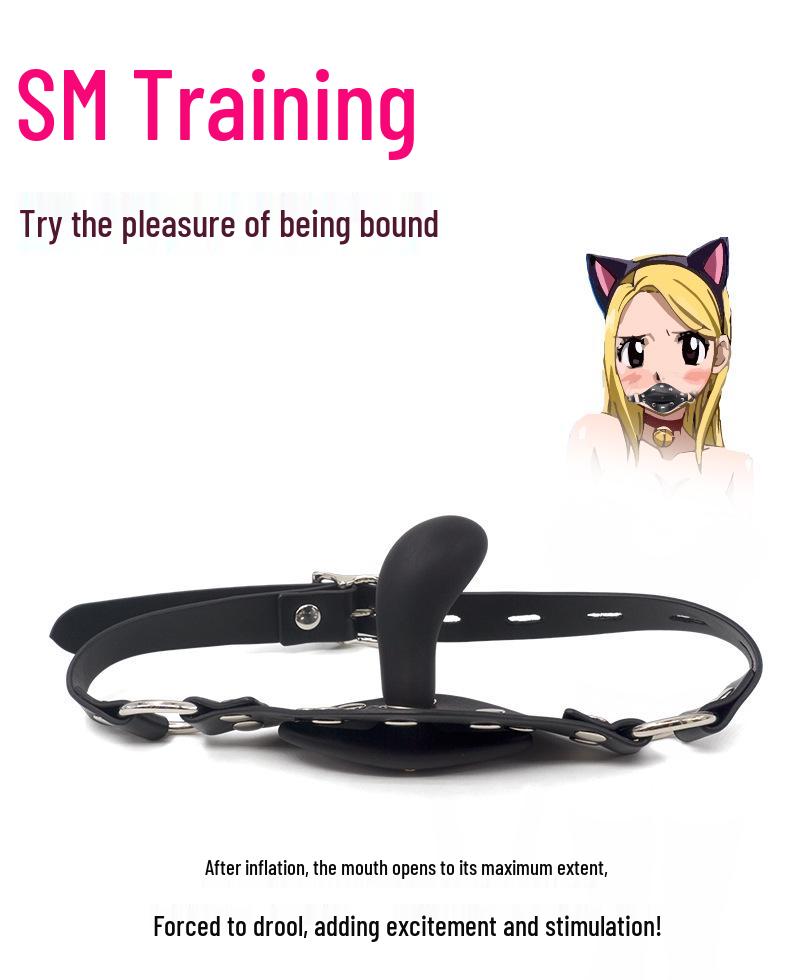 Inflatable Silicone Gag and Bondage Mask Set