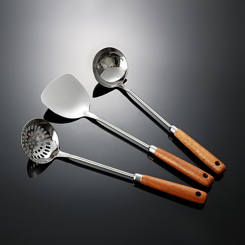 304 Stainless Steel Camping Spatula and Spoon Cookware Set