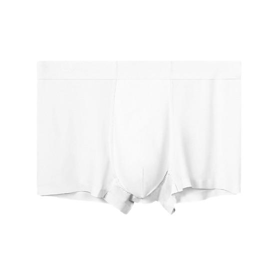 Men Boxer Underwear Mid-rise Elastic Waistband Solid Color Shorts Briefs Solid Color Ice Silk Summer Panties Daily Wear