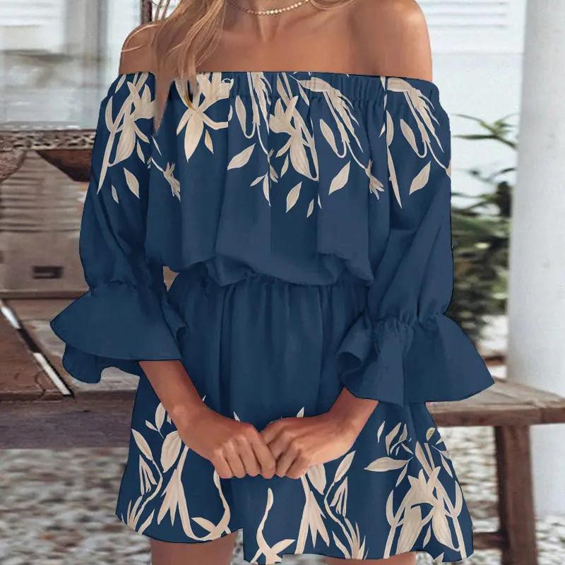 BITCED Sexy, modische Kleider mit One-Shoulder-Print für Damen