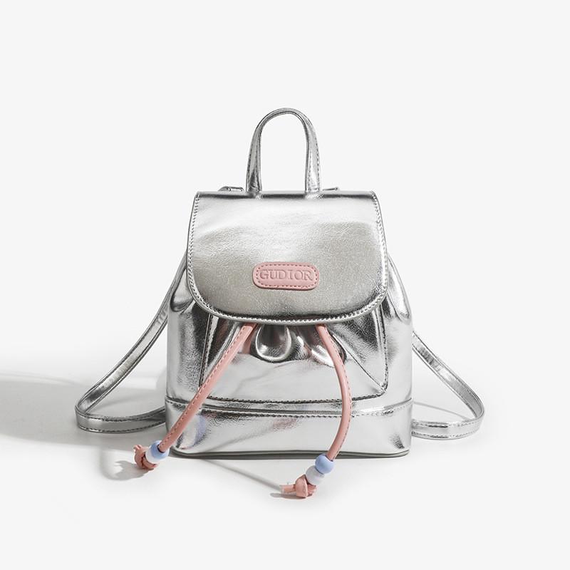 Ielgy Fashionable All-Match Korean Version Solid Color Female Bag Simple Casual Outdoor Backpack