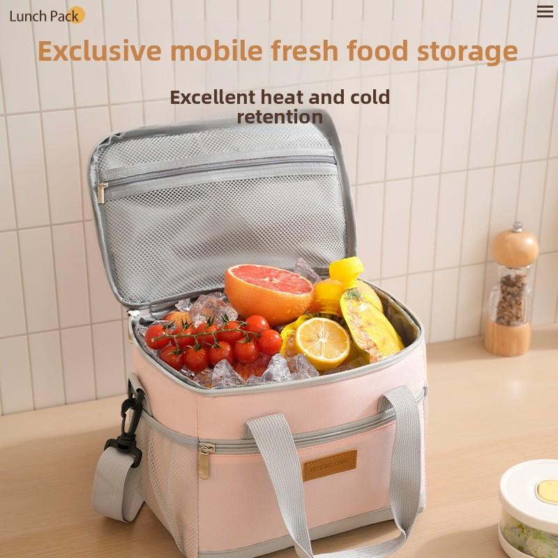 Print Cherry Daisy Insulated Handheld Bag With Leakproof Features Waterproof