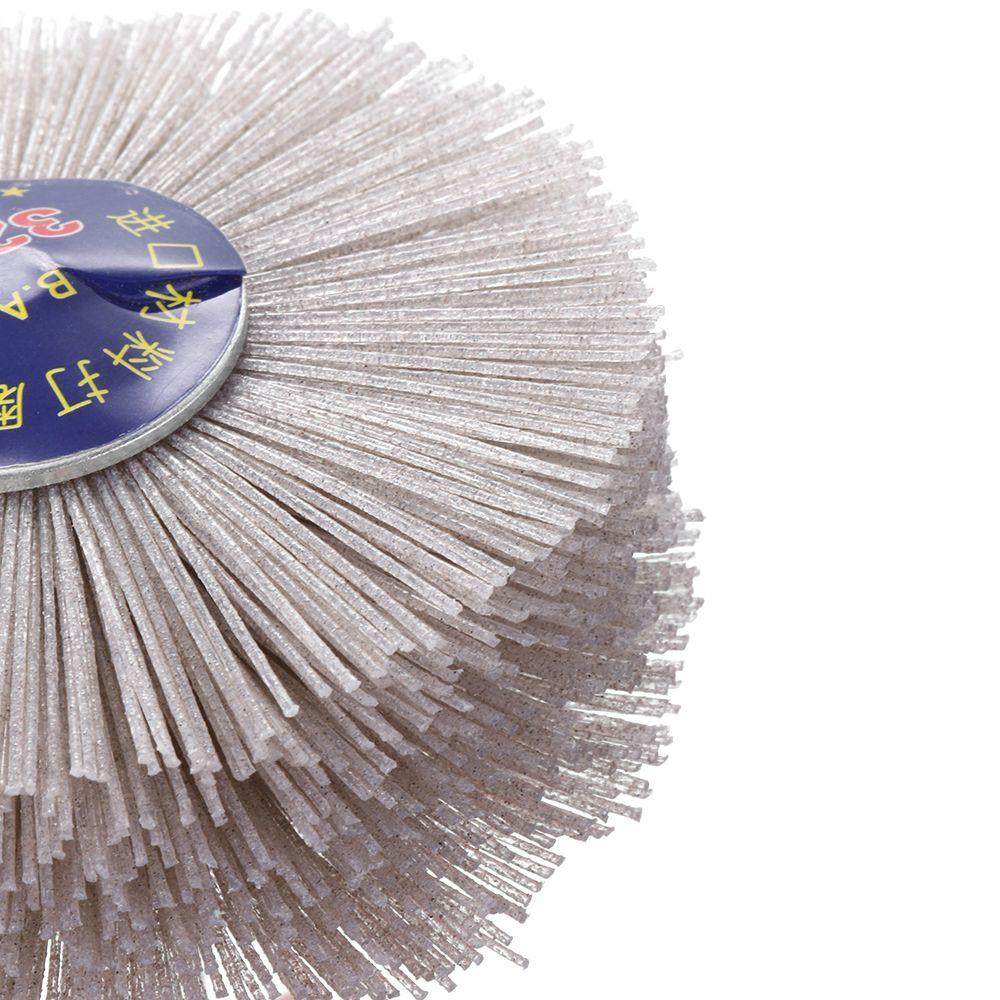 Woodwork Drill Polishing Flower Head Abrasive Wire Grinding Deburring Grinder Nylon Wheel Brush