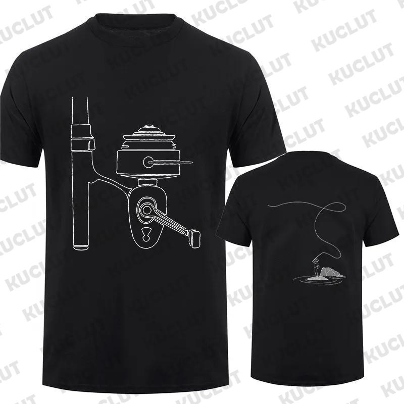 Mens Tshirt Short Sleeve Fly Fishing Print Men Tshirt Oneck Street Style Funny Loose Tshirt Fisherman Fishing Tee Shirt Homme S
