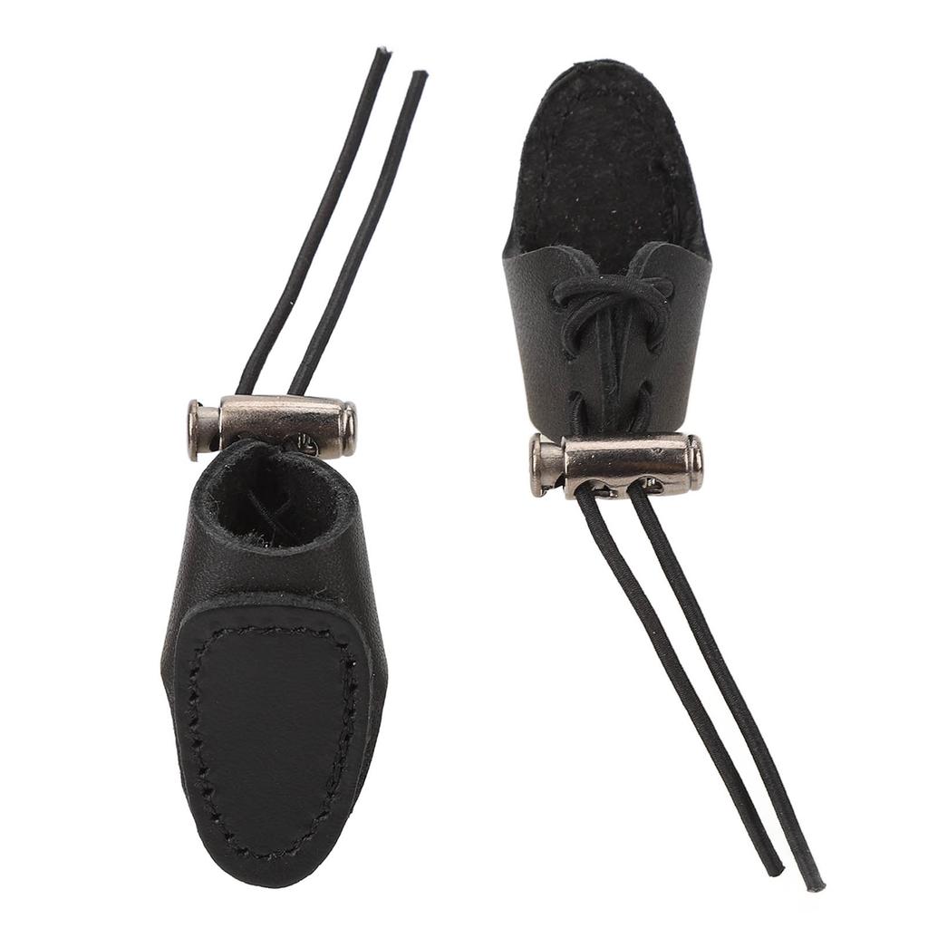 Archery Finger Guard Cowhide Elastic Finger Tab for 20 to 50lb Bow