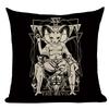 Black Tarot Throw Pillow Cover Mexico Skull Decorative Pillow Covers Horror Ghost Pillow Cases Home Decor Cover for Pillow Cojin