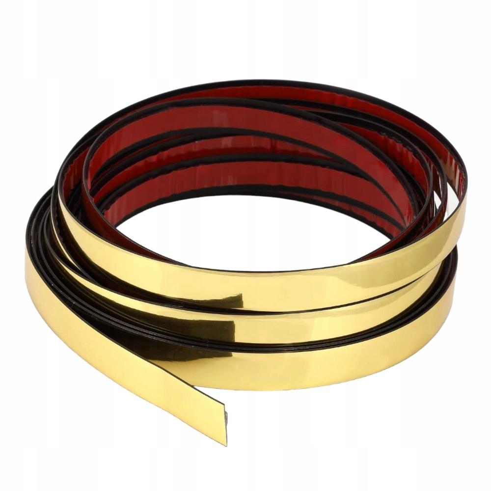 Decorative Ornamental Golden PVC Strip 14mm Gold 10 Meters 1.4cm Glossy