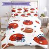 3pcs American Football Bedding Set Duvet Cover Closure Includes 1 Duvet Cover & 2 Pillowcases, Soft and Comfortable for All Seasons.