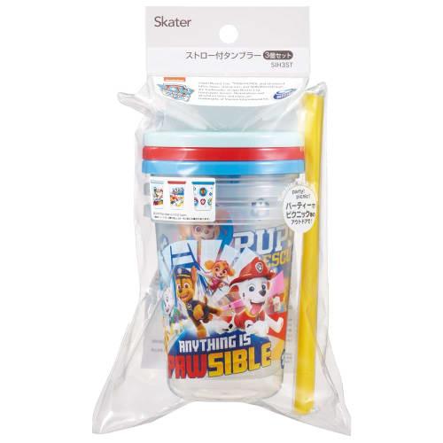 Skater Tumbler with straw 3 pieces 320ml Paw Patrol 23 Made in Japan SIH3ST-A