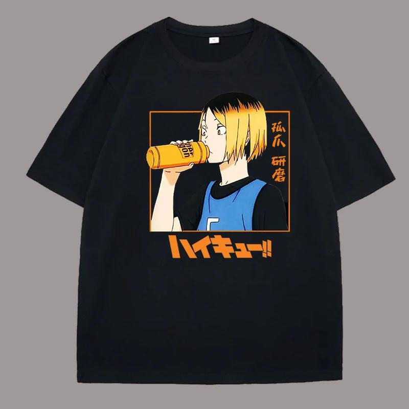 2025 Anime Haikyuu T Shirts Shoyo Hinata Printed T-shirt Summer Y2k Short Sleeve Bottom Shirt Yu Nishinoya 100% Cotton T-shirts