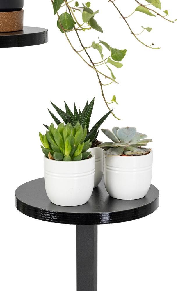 FINO Universal Flower Stand - Black, 4-tier Flower Stand for 6 Pots
