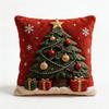 Simulated Christmas Pillow Cover Christmas Tree Soft Smooth 2D Flat Xmas Tree Pillowslip Elk Deer 45cm 17.72in