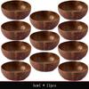 Natural Coconut Bowl 12-15cm Handmade Wooden Tableware Wood Spoon Dessert Fruit Salad Mixing Rice Ramen Bowl Kitchen Dinnerware