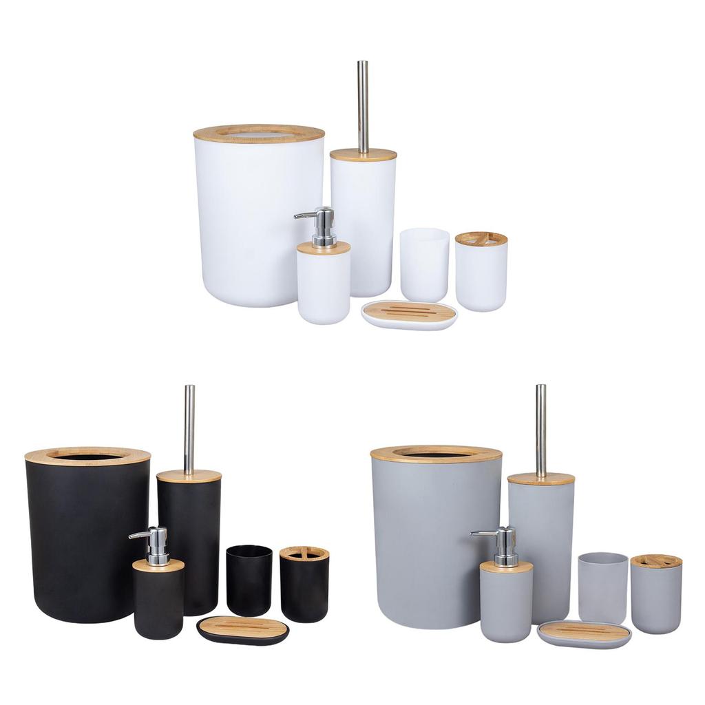 Trendy Bathroom Accessories Set Dispenser Toothbrush Tumbler