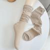 1 Pair Sweet Solid Color Thigh High Stockings Thin Breathable JK Socks Loose Bubble Toe Design Ballet Hosiery for Women