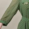 Maxza Geometric Chiffon Belted Shirt Dress Zf07qp001nh