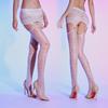 Plus Size Lace Bodycon Camisole & Detachable Thigh High Stockings with Garter Belt