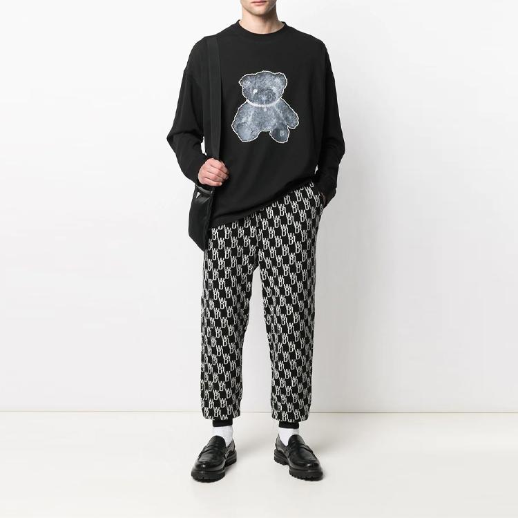 WE11DONE Teddy Long-sleeve T-shirt WD-TT9-20-116-U-BK