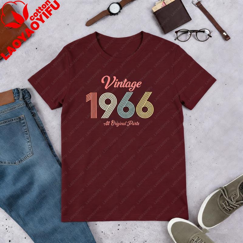 1966 Birthday Gift Party 60 Years Old Tshirt Limited Edition Legend Vintage Classic Fashion Streetwear Crewneck Shortsleev