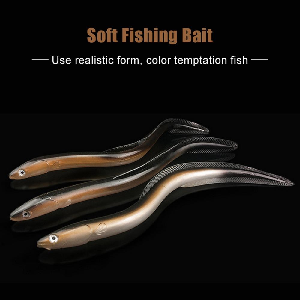 2 PCS Soft PVC EEL Lure 30CM Length Fishing Accessories Eel Fishing Lure Brown Fishing Bait Freshwater Fishing