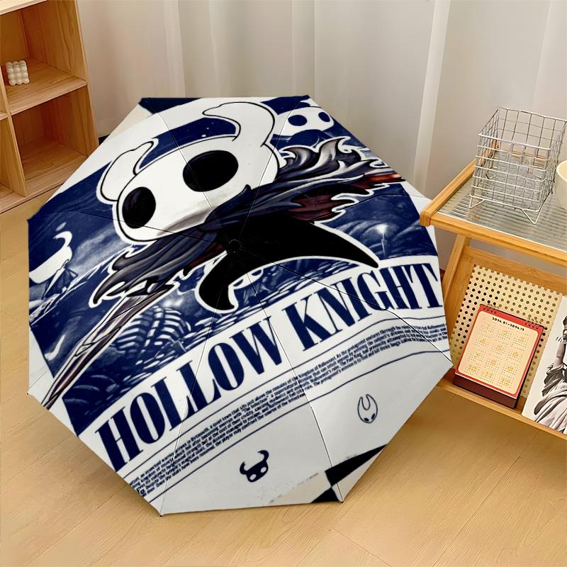 Hollow Knight Windproof Auto 8 Rib Folding Umbrella Portable Outdoor Parasol
