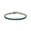 Bracciale Tennis Iced Out a Riga Singola con Zirconi Colorati in Ottone Placcato Rodio Gioielli di Moda per Donna Regalo