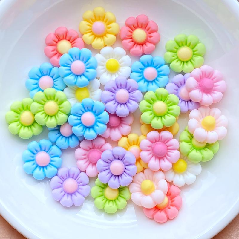 30 Buc. Nou Drăguț 12,5 mm Rășină Mini Floricică Spate Plat Cabochon Album Kawaii DIY Embellishments Accesorii Q22