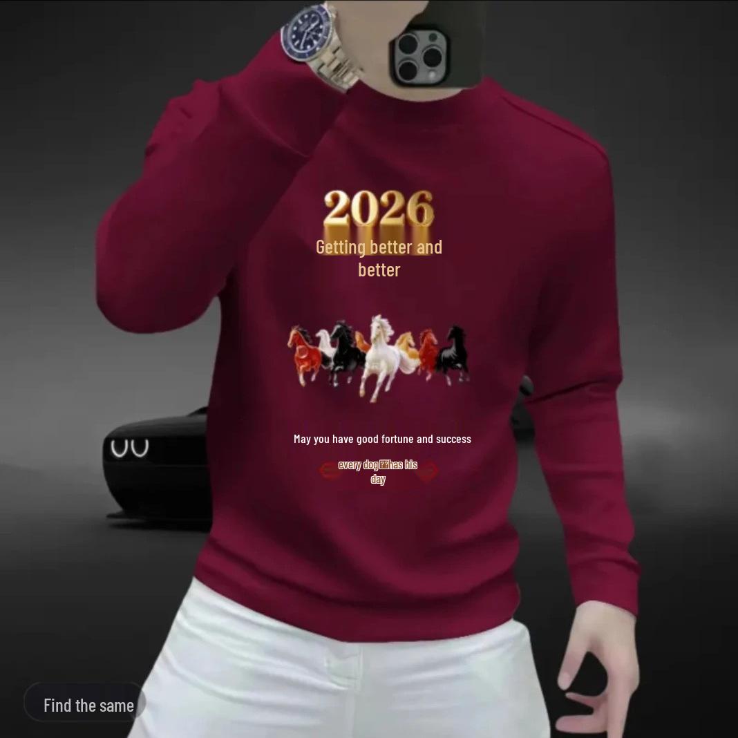 Men s Customized Trendy Casual Autumn Printed Loose Hoodie 5XL