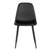2 Dining Chairs In Black Synthetic Leather with Black Legs