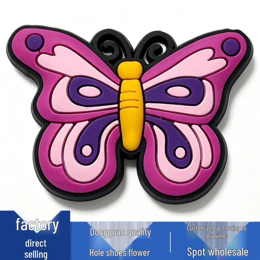 Butterfly Series Crocs Flower Charms: Cute, Versatile PVC Shoe Decorations