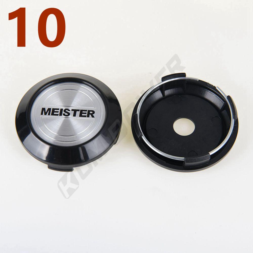 4PCS OD 64MM / ID 60MM Sport Rim Center Wheel Cap WORK EMOTION MEISTER VS Emblem Sticker Wheel Cover Hub Cap Silver & Black