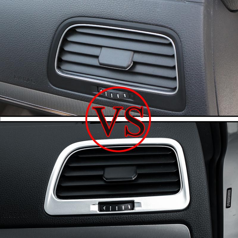 For Volkswagen VW Golf 7 MK7 7.5 MK7.5 2013- LHD Accessoies Air Condition Vent AC Outlet Trim Panel Cover Interior Sticker
