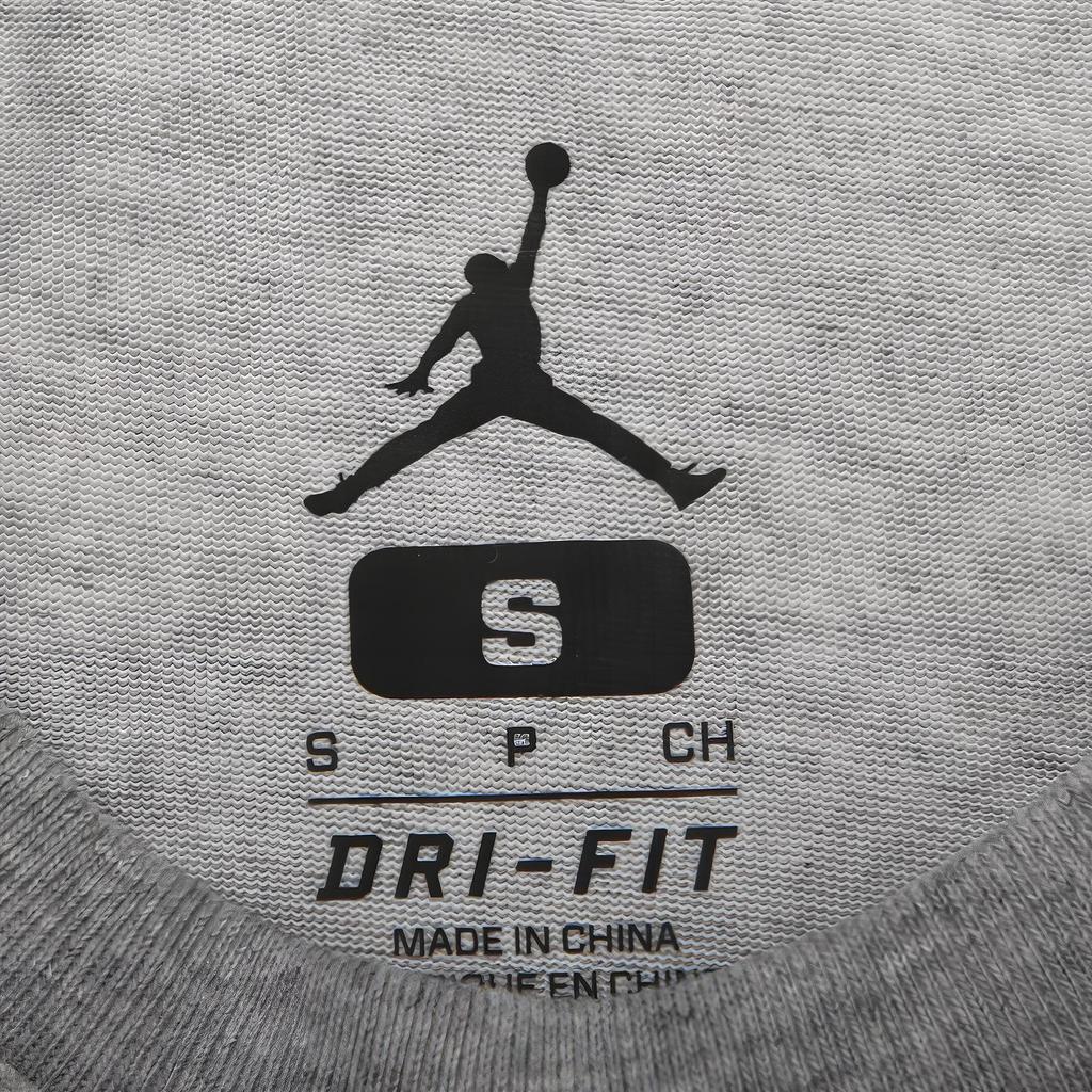 Jordan Dri-Fit Solid Quick-Dry Crew Neck Short Sleeve T-Shirt Men Tops Gray 743037-063