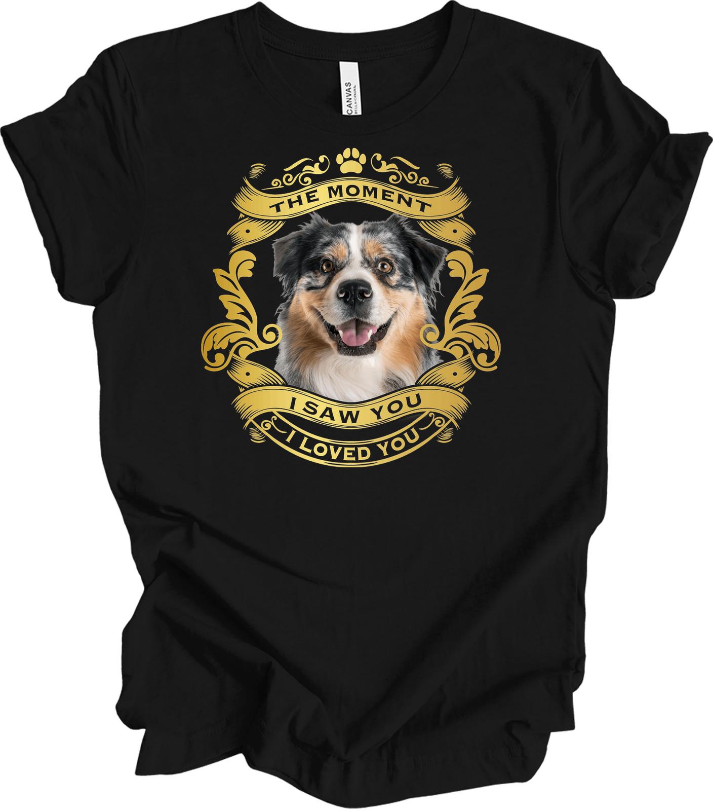 Australian Shepherd Love T-Shirt - Blue Merle Dog Mom Gift S