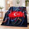 Turkey Football Printed Flannel Blanket Warm Comfort Bed Throw For Indoor Home Decoration