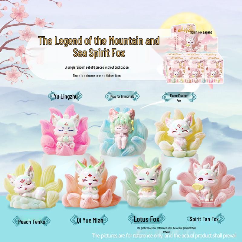 New Little Fox Spirit Luminous Ornament Doll - Ancient Style Trendy Desktop Gift