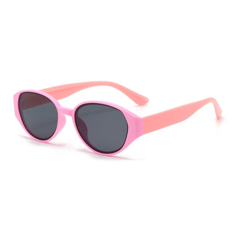 New Children's Cat Eye Sunglasses UV Protection Cute Boys and Girls Color Blocked Cartoon Outdoor Sunscreen Sun Glasses