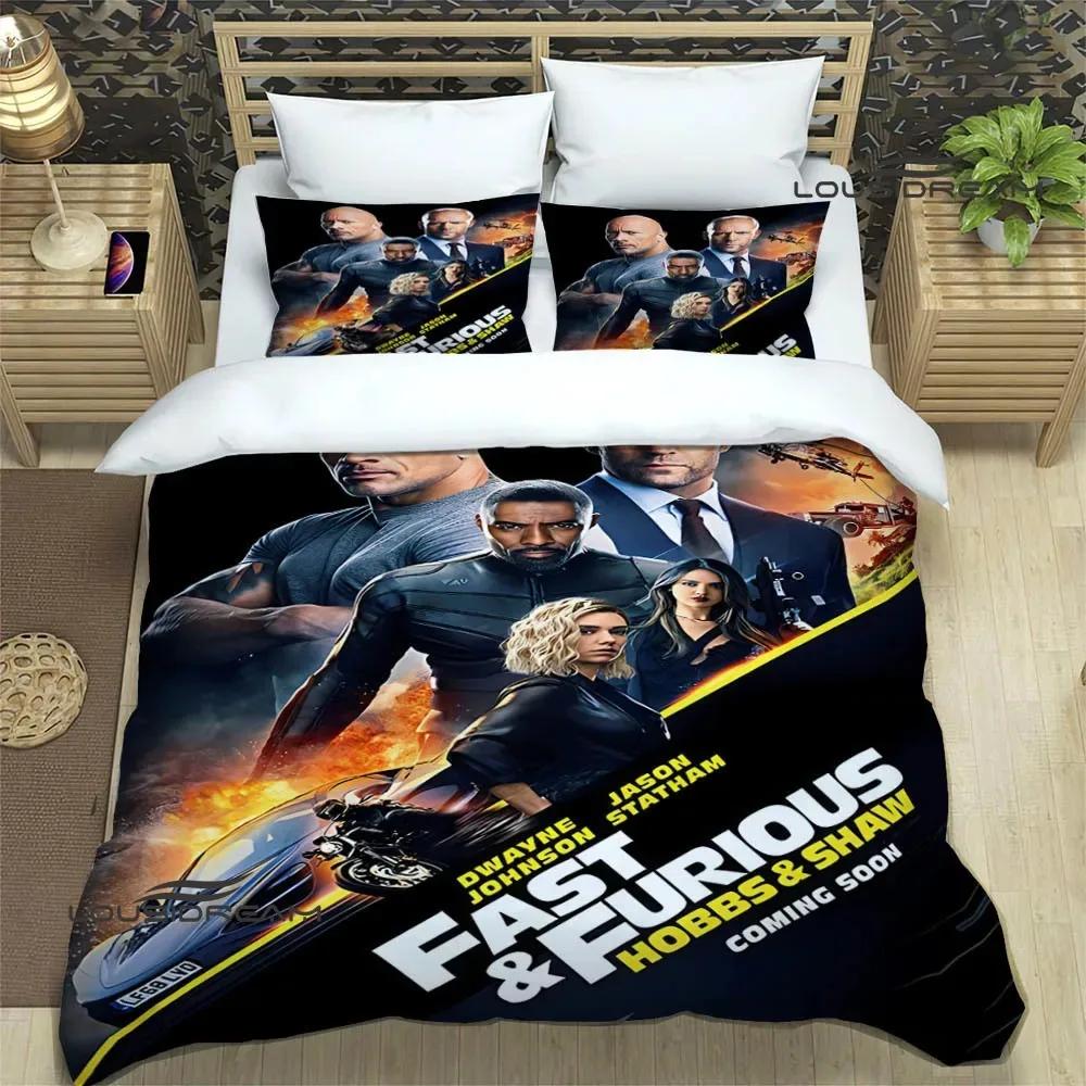 Set da letto stampato Fast & Furious set di biancheria da letto squisito set copripiumino copriletto set da letto lusso regalo di compleanno