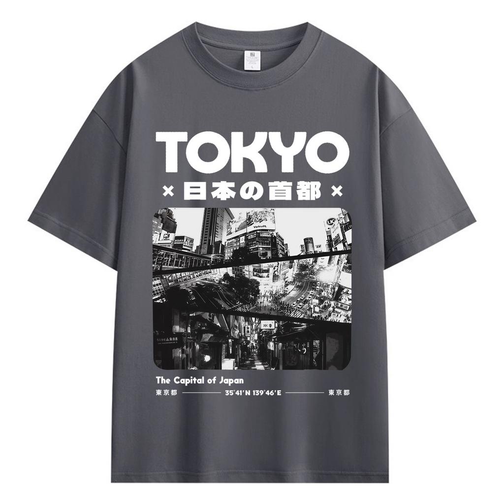 Japanese Tokyo Graphic T Shirt Unisex Unisex Vintage Fashion Harajuku TShirts Oversized Cotton High Quality Casual Summer TShirt