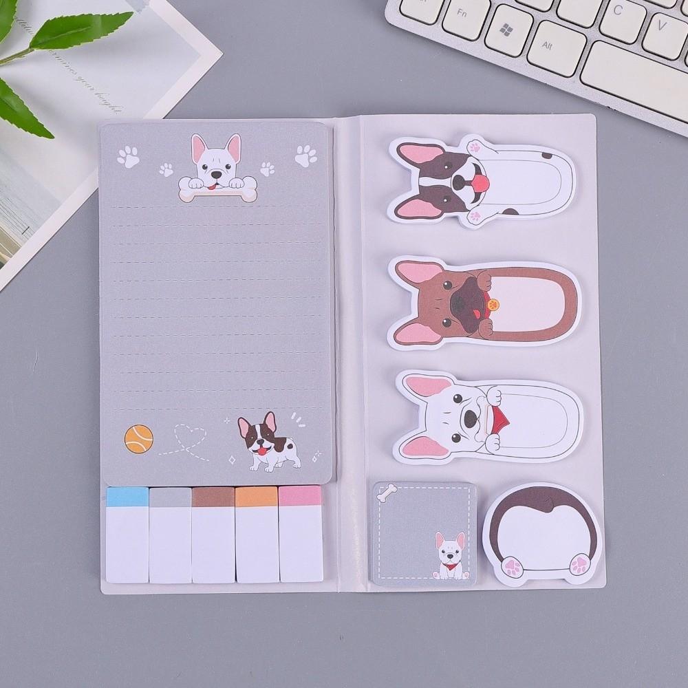 Colorful Pocket Notepad Dog Cat Self-Adhesive Notes Sticky Notes Set  School Supplies