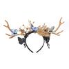 Enormous Reindeer Antlers Headbands For Holiday Incidents Soft Stretchable Fabric Design Family Costume Accessory Christmas Halloween Party Essential
