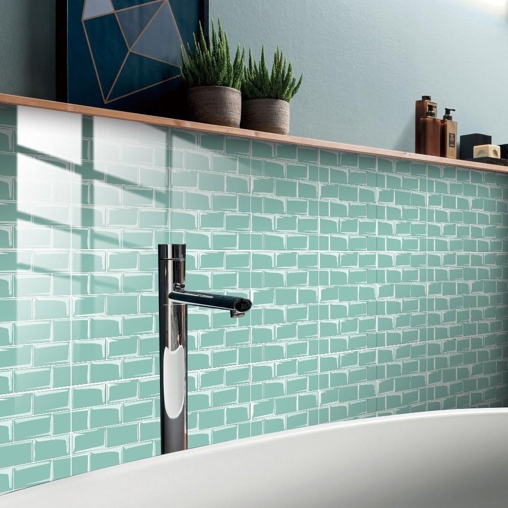 10 Pezzi PVC Adesivo Murale 3D 15*15cm Decorazione Murale Artistica Adesivi per Piastrelle Soggiorno Parete Sfondo Divano