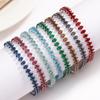 Luxury Dainty Tennis Bracelets for Women Silver Color Sparkling Colorful Cubic Zircon Stackable Hand Chain Crystal Wedding Jewel