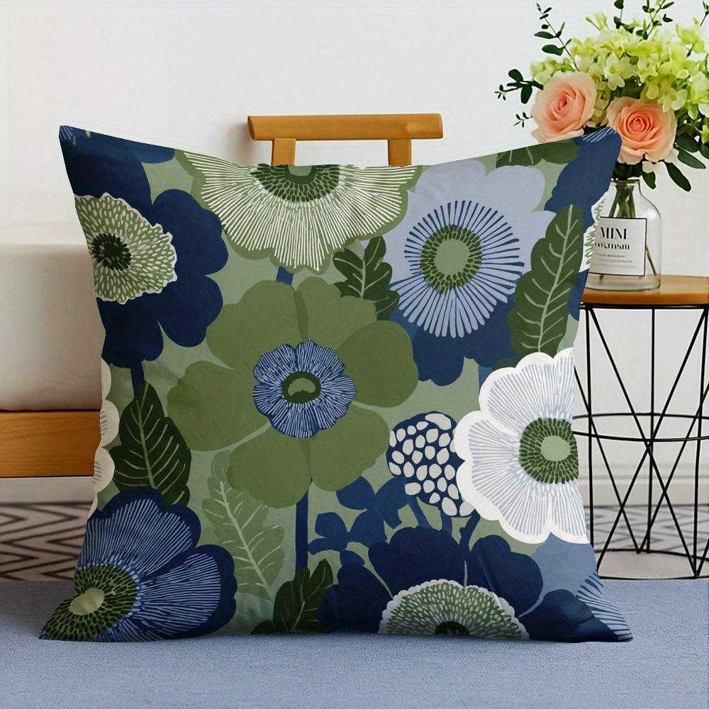 Boho Scandinavian Floral Throw Pillow Cover Mid Century Modern Abstract Flower Print Decorative Cushion Case For Home Decor