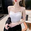 Women's Sexy Backless French Lace Strappy Bandeau Crop Top