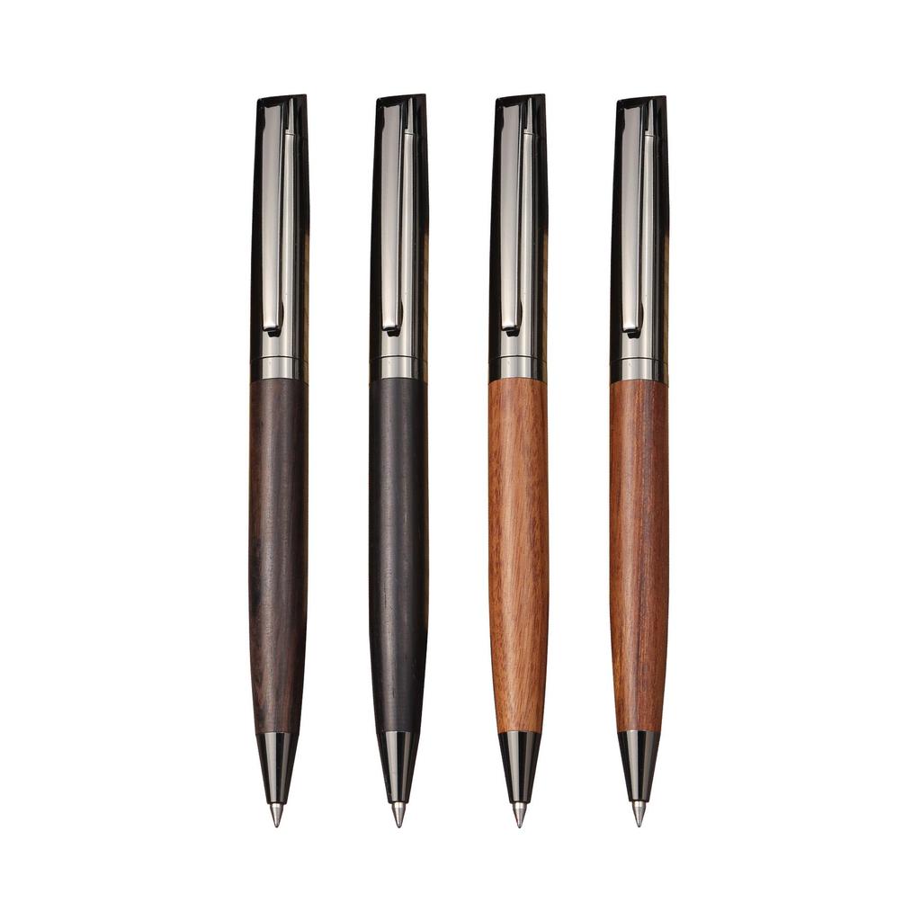 In-Stock Black Titanium Signature Wood & Metal Ballpoint Pen Gift Set