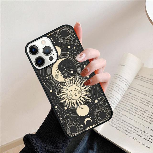 Sun Moon Face Coque Shell For iPhone 17 Air 15 16 14 13 12 Pro Max 11 Pro Max Plus Phone Case Cover