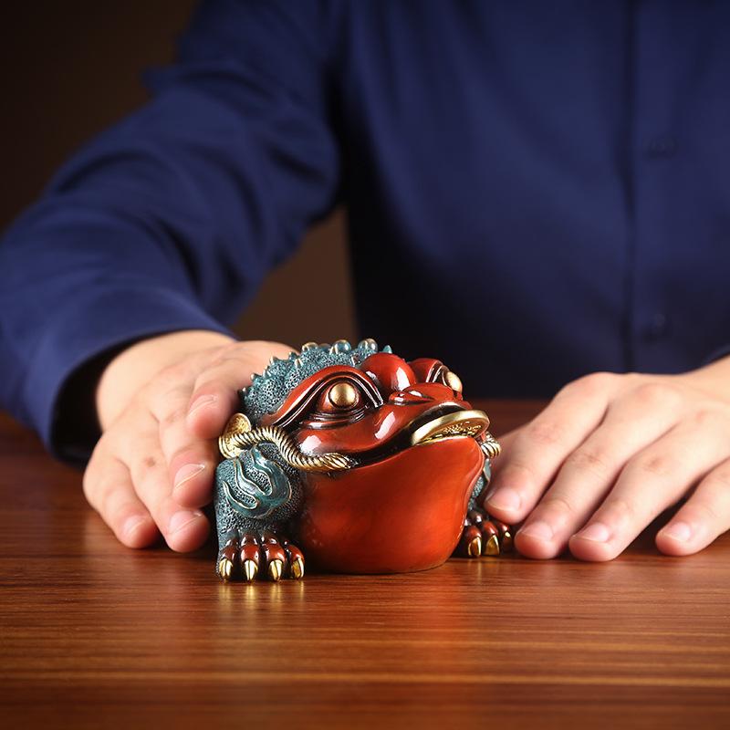 Color Bronze Golden Toad Decoration Office Home Craft Gifts