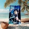 proof beach towel with Nezuko Demon Slayer Muichiro Tokito pattern - soft,absorbent,quick-drying,machine washable - perfect for swimming,camping,bathi