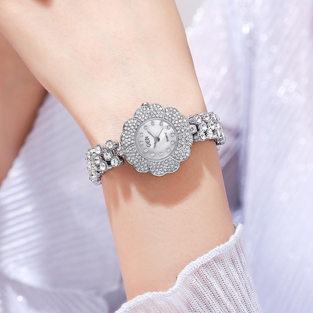 Relógio Feminino Flor de Bem-me-quer de Luxo Leve Moda Nicho Florido Relógio de Quartzo Relógio Pulseira Feminino